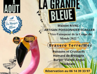 📆 Jeudi 1er août, embarquez pour un voyage gustatif et festif avec notre grand événement “Cap Sur la Grande Bleue” ! **